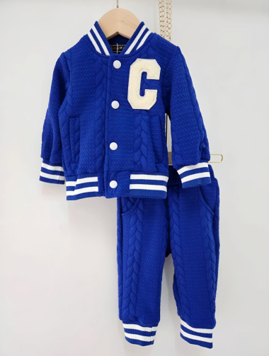 Wholesaler Chicaprie - Baby Boy Long Sleeve Vest And Old School Style Trousers Set