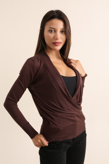 Grossiste Choklate - Pull cache coeur en maille