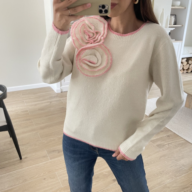 Grossiste Ciao Milano - Pull fleur