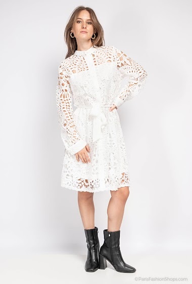 Wholesaler CM MODE - Embroidered lace dress for women