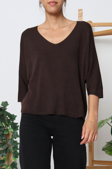 Wholesaler Dix-onze - Jumper with short batwing sleeves