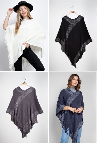 Grossiste Da Fashion - Poncho brillant