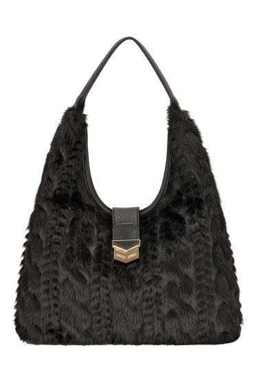 Wholesaler David Jones - CM7218 David Jones Synthetic Fur Hobo Shoulder Bag