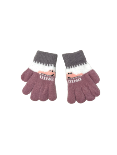 Grossiste DH DIFFUSION - Gants enfant extensible elastique 3 à 6 ans - Dinosaure