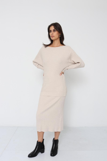 Wholesaler Dix-onze - twisted sweater+skirt set