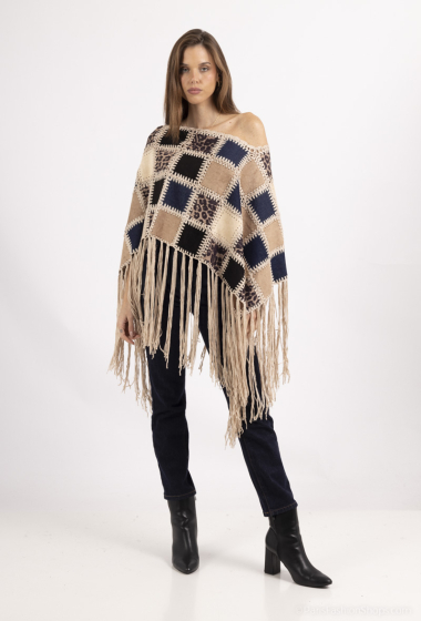 Wholesaler Dix-onze - poncho with hand crochet