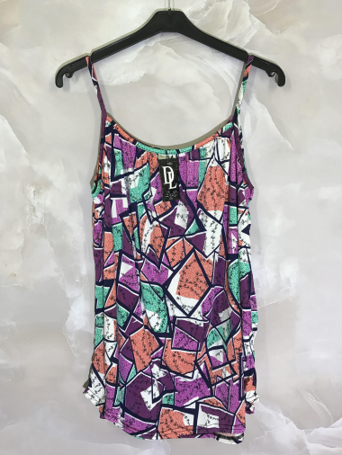 Wholesaler D&L Creation - Crystal printed tank top