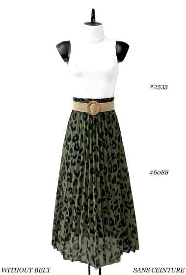 Wholesaler Elle Style - LORRIS skirt, very fluid, pleated with viscose lining.