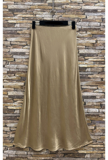 Wholesaler Elle Style - OCTAVE skirt, fluid and romantic, satin silk effect, in very silky viscose