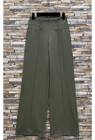 Wholesaler Elle Style - Wide BOTTA pants, palazzo in milano, Chic Autumn with button