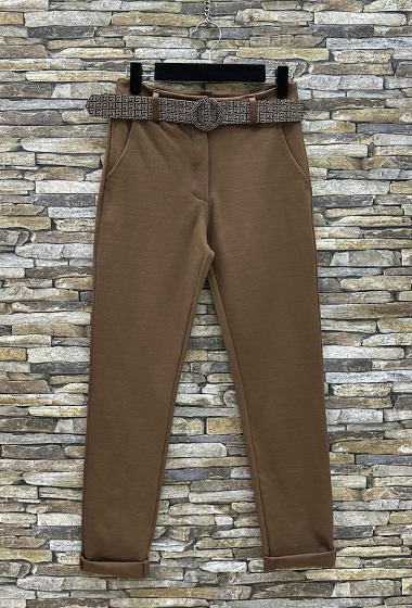 Mayorista Elle Style - Milano MILANIE autumnal Trouser, Chino Style, High Waist. Trendy belt.