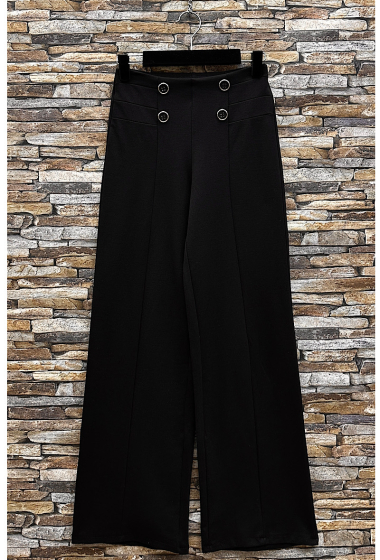 Wholesaler Elle Style - Wide BOTTA pants, palazzo in milano, Chic Autumn with button