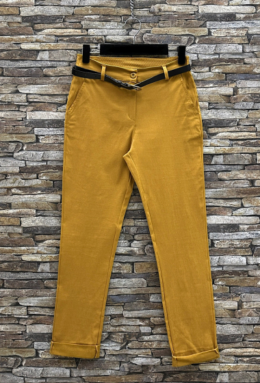 Wholesaler Elle Style - S_LUCQUE Classic plain pants, very strech with romantic front pockets.