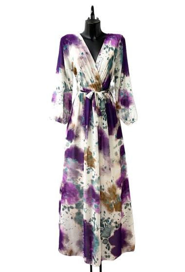 Großhändler Elle Style - AURIRA wrap dress . printed. with lining and long sleeves