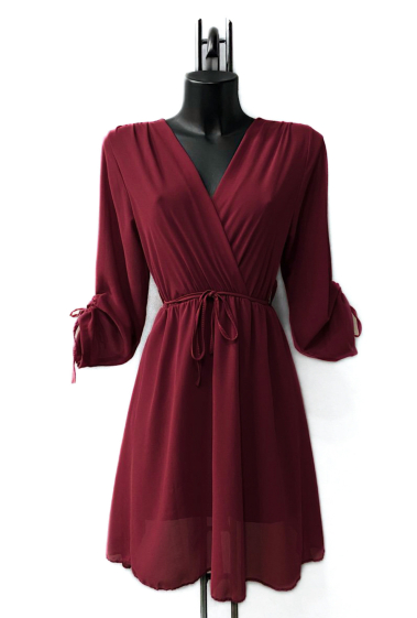 Großhändler Elle Style - DIANEA crossover dress with long sleeves, with lining.