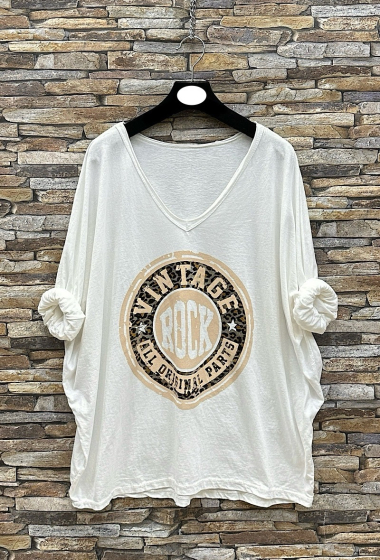 Wholesaler Elle Style - ROCK long-sleeved cotton t-shirt