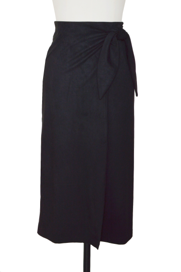 Wholesaler ELLI WHITE - Long nubuck wrap skirt