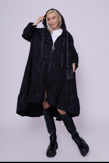 Wholesaler Emma Dore - Long “HOPE” jacket, k-way material with hood