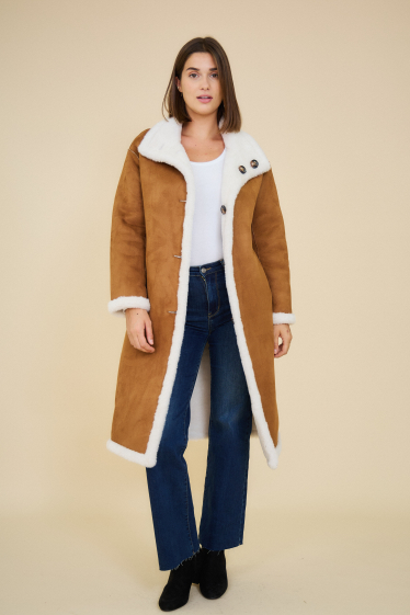 Wholesaler ESC Studio - Long reversible faux fur coat