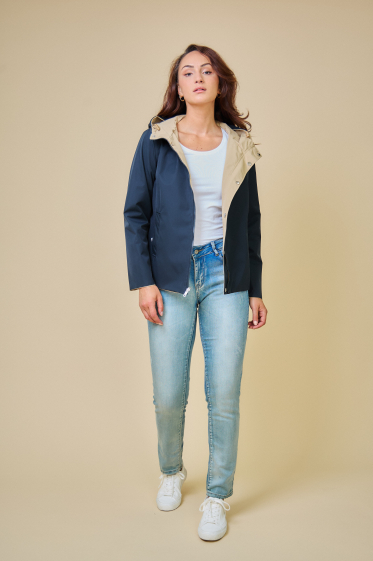 Wholesaler ESCANDELLE Paris - AXEL - Reversible parka, short gabardine