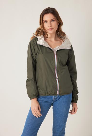 Mayorista ESCANDELLE Paris - NAÉ - Parka Corta Impermeable Reversible Lisa, Poliamida/PU