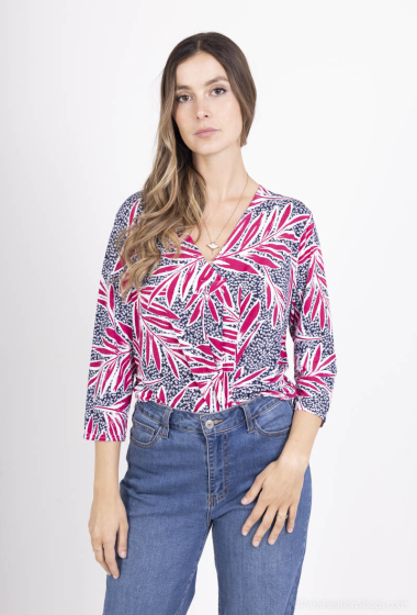 Grossiste Esperance - Blouse imprimé avec pli