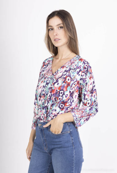 Grossiste Esperance - Blouse imprimé avec pli