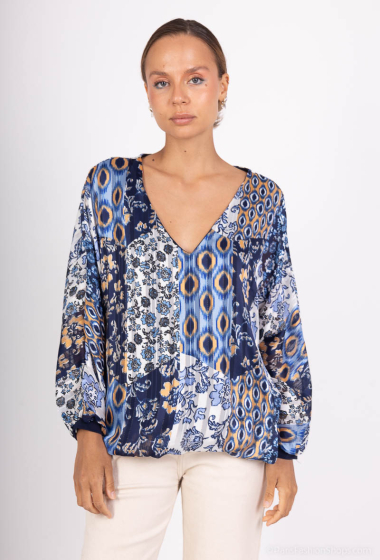 Großhändler Esperance - Bluse mit Lurex-Print