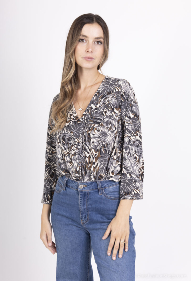 Grossiste Esperance - Blouse imprimé avec pli