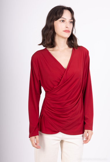 Grossiste Esperance - Blouse drapée fit uni