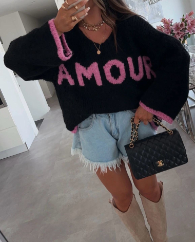 Grossiste Estee Brown - Pull en laine "AMOUR"