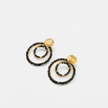 Grossiste Lovelika - Boucles d'oreilles pendantes cercles Esther