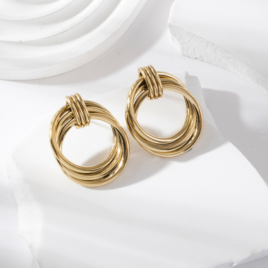 Grossiste Lovelika - Boucles d'oreilles puces cercles Mathilde