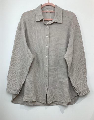 Wholesaler FANFAN - Button-down cotton gauze shirt