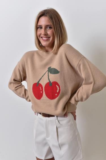 Wholesaler Feelkoo - Cherry turtleneck sweater