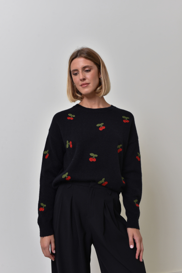 Wholesaler Feelkoo - Cherry turtleneck sweater