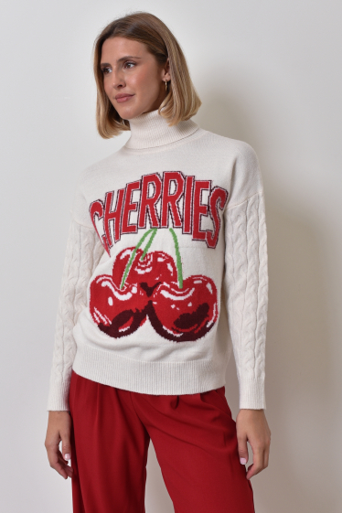 Wholesaler Feelkoo - Cherry turtleneck sweater