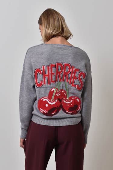 Wholesaler Feelkoo - Cherry V-neck sweater