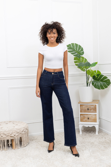 Grossiste FOLYROSE - Jean simple large brut