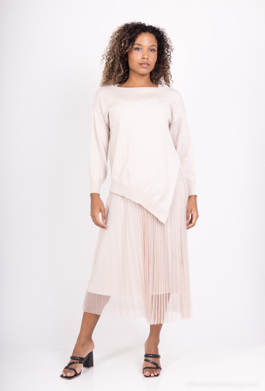 Wholesaler For Her Paris - 2 pieces: Viscose sweater and long dress set