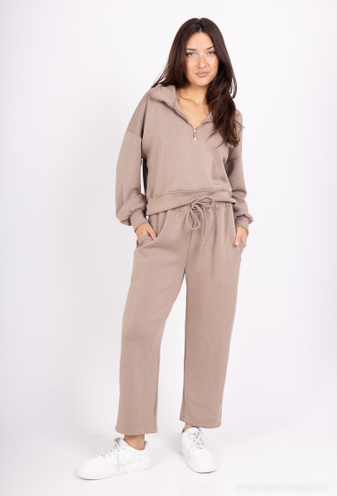 Grossiste For Her Paris Grande Taille - Pantalon uni basique en viscose