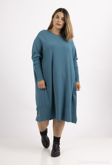 Mayorista For Her Paris Grande Taille - Vestido oversize largo liso