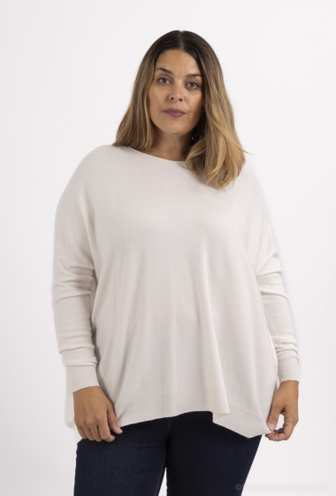 Grossiste For Her Paris Grande Taille - Top oversize en maille col rond