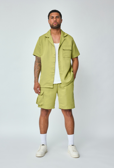 Grossiste Frilivin - Ensemble détente uni chemise short