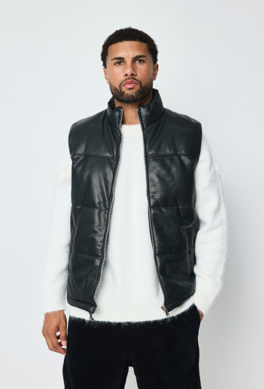 Wholesaler Frilivin - Sleeveless faux quilted jacket