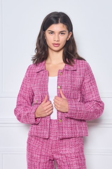 Wholesaler Frime Paris - Tweed jacket with collar