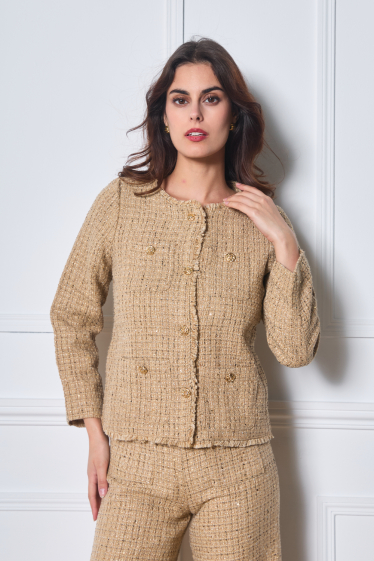 Wholesaler Frime Paris - Tweed jacket with gold buttons