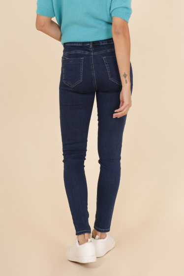 Großhändler G-Smack - Blaue Push-up-Jeans in Übergröße