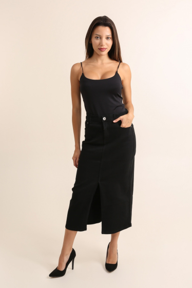 Wholesaler G-Smack - plus size black long skirt