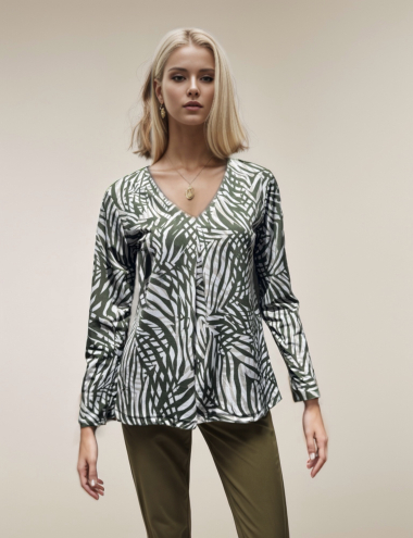 Wholesaler Joy's - Patterned stretch blouse